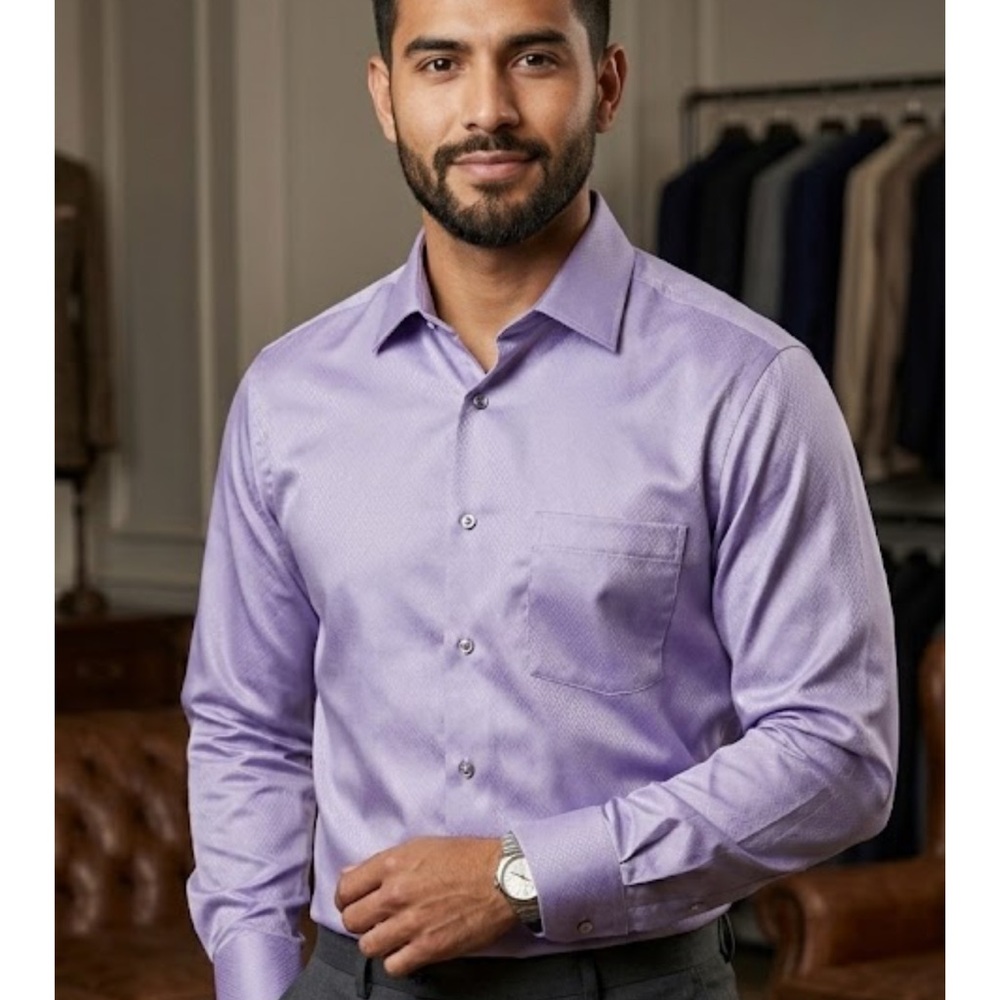 Van Heusen Purple Dress Shirt